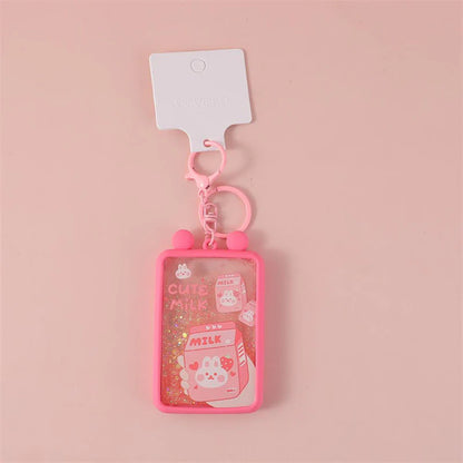 Kawaii Milk Carton Liquid Keycharm