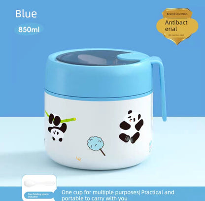 Insulated Panda Lunchbox cum food jar