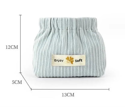 Corduroy Makeup Pouches
