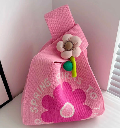 Spring bag with flower charm