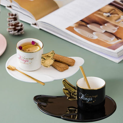 Angel Wings Cup & Saucer (Set of 2)