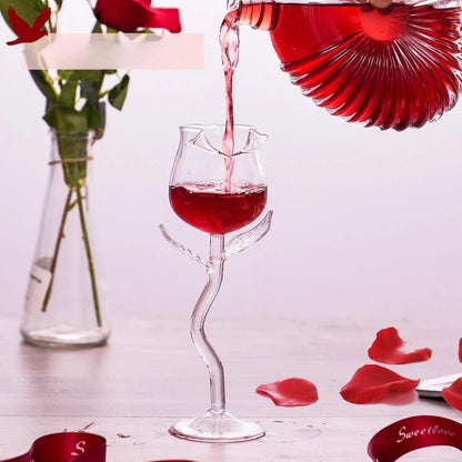 Rose Wine Glass