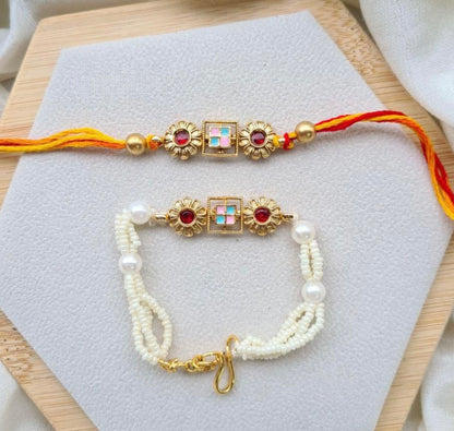 Brass Couple Rakhi