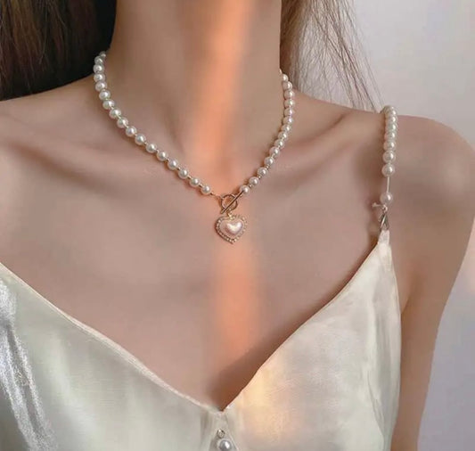 Pearl Heart Necklace