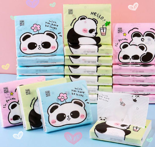 Panda Printed Tissues (Pack Of 2)