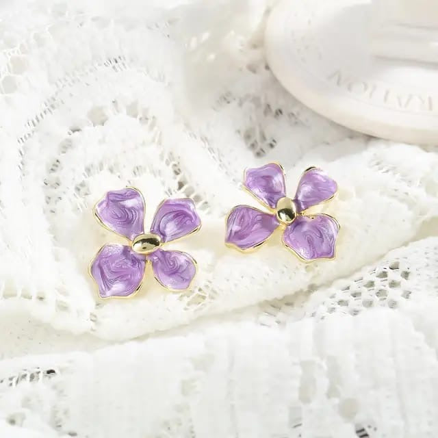 Lilac Flower Studs