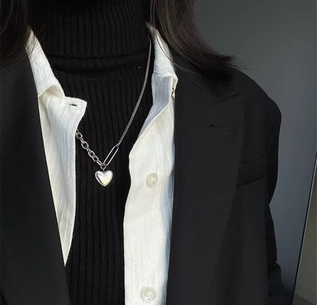 Korean Heart Pendant Necklace