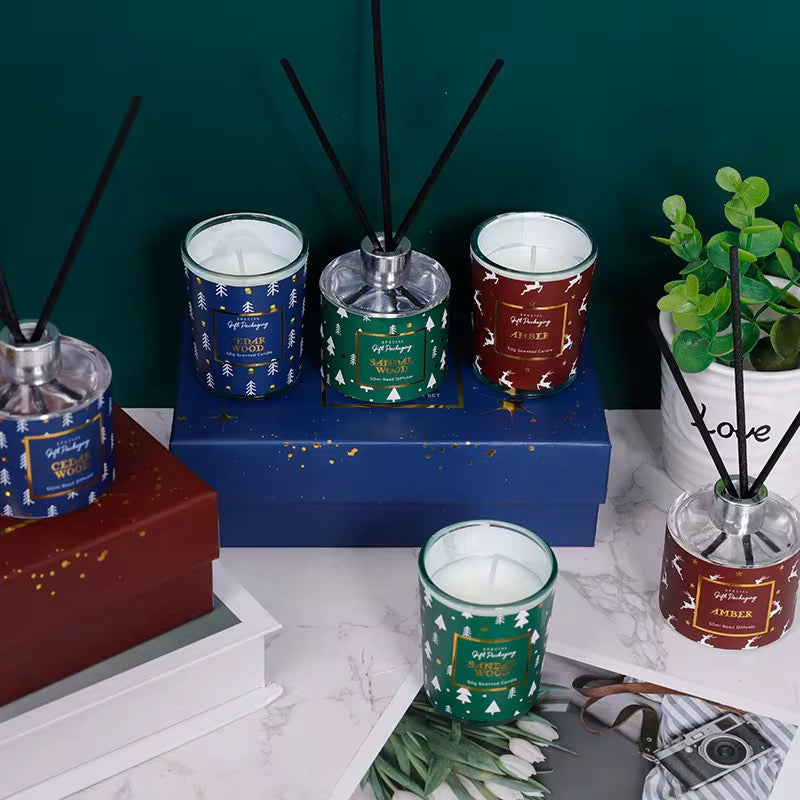 Christmas Reed Diffuser & Candle Gift Set