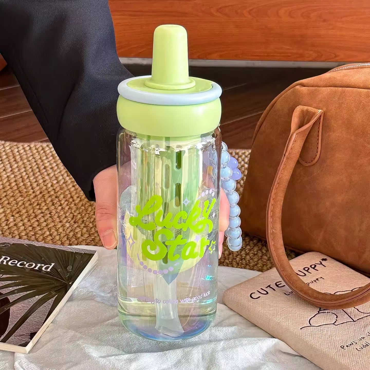 Pastel infuser glass cups