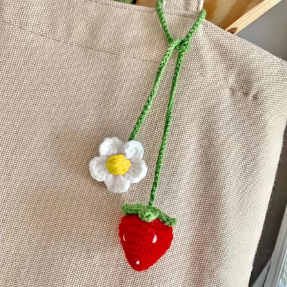 Strawberry Crochet Charm (set of 2)