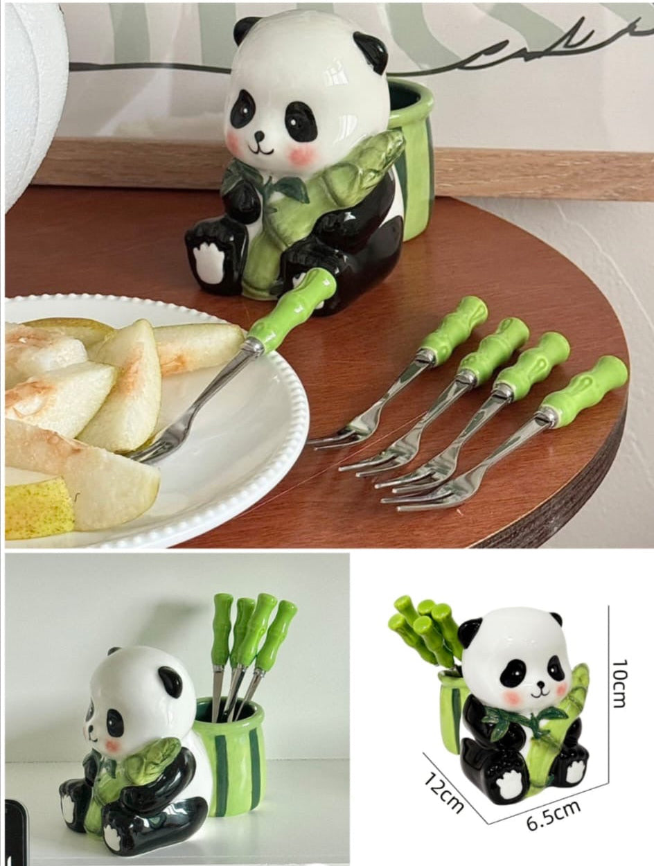 Panda Ceramic Fork Set