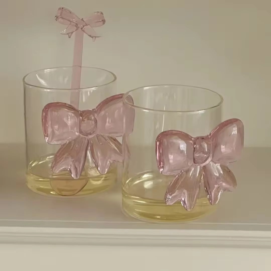 Cute Aesthetic Bow Glass (Pre-order)