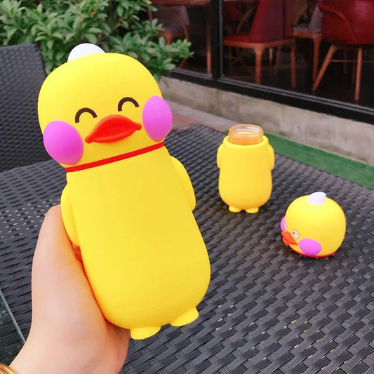Cute Duckling Glass Bottle - 