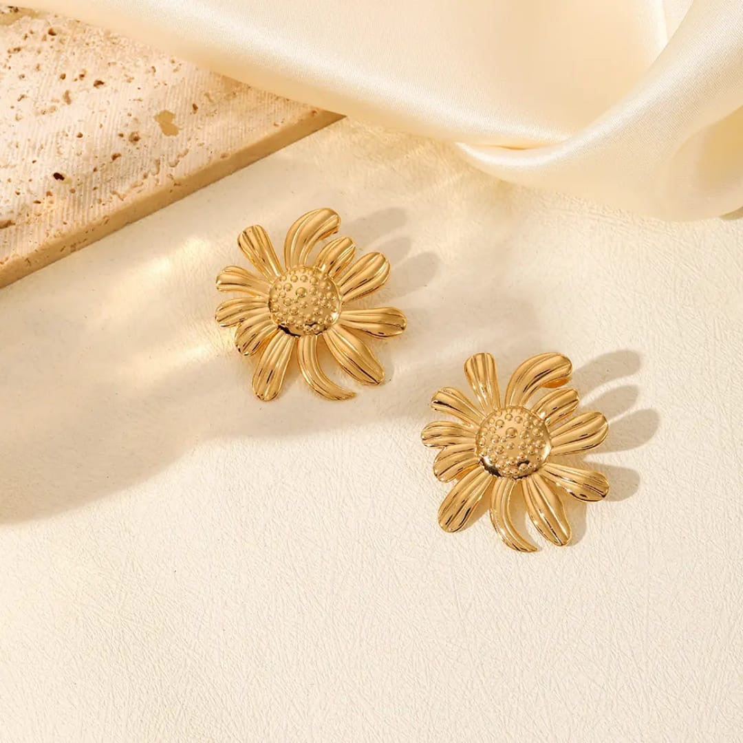 Sunflower Anti Tarnish Earrings
