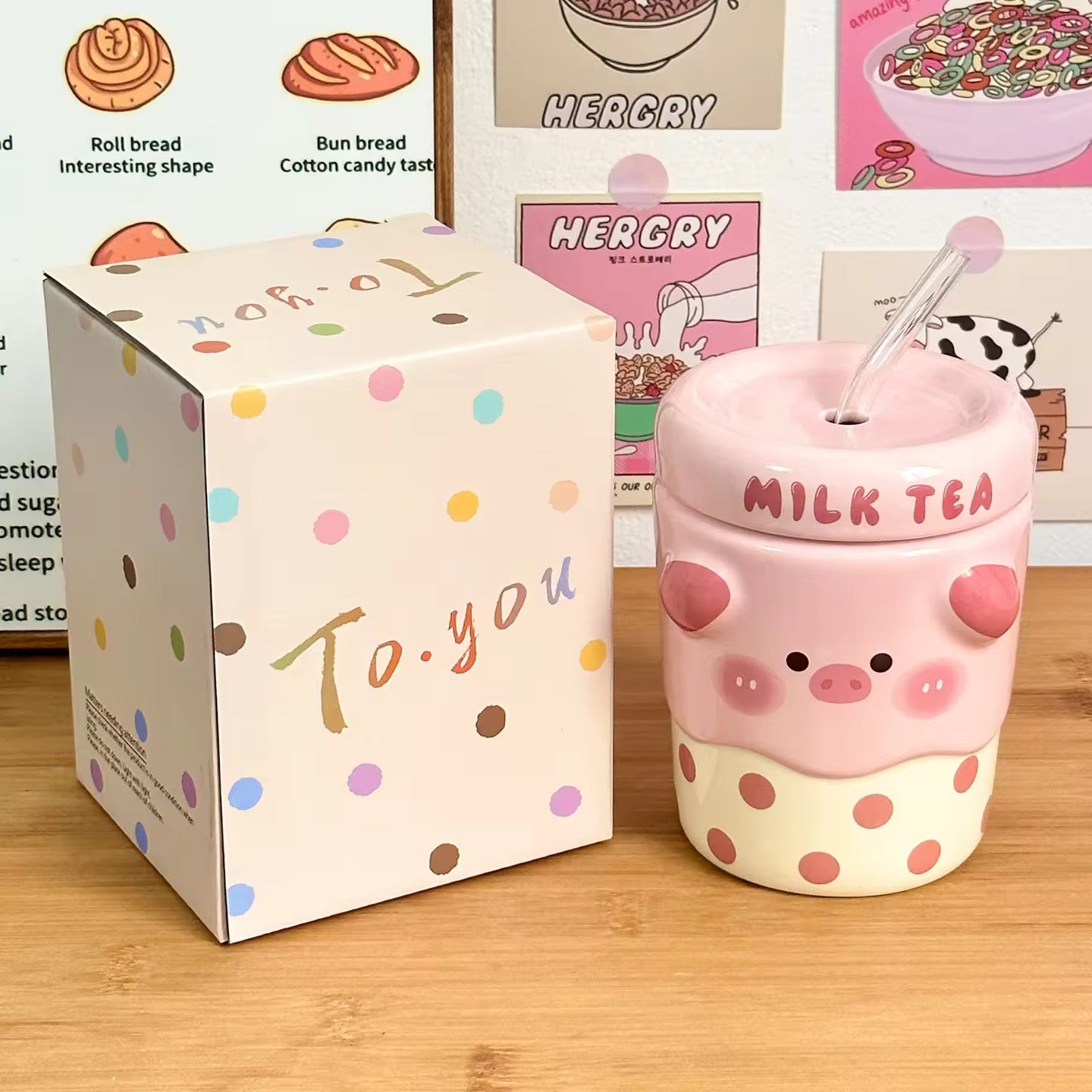 Boba Milk Tea Ceramic Mug