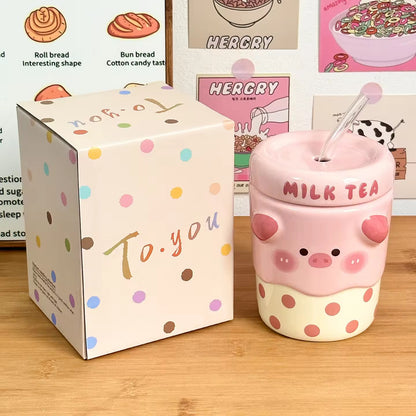 Boba Milk Tea Ceramic Mug