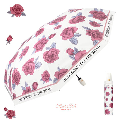 Blossoms on the road umbrella