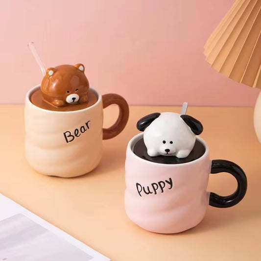 Cute Animal Lids Mug