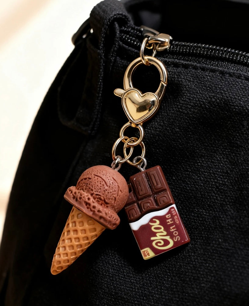 Ice Cream - Chocolate Bag Charm