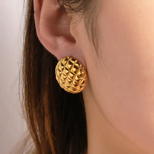 Round Anti Tarnish Earrings