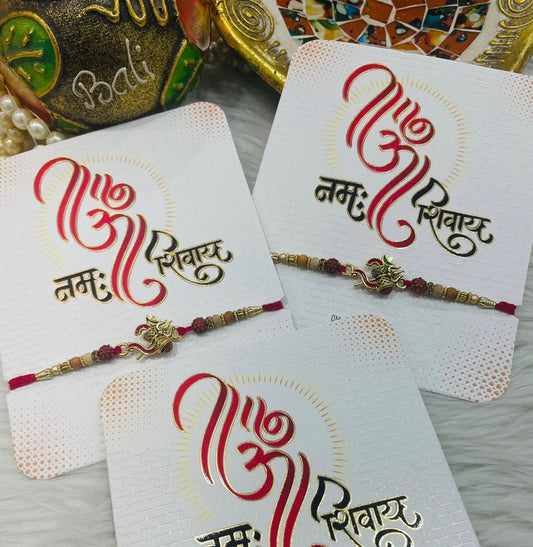 OM with Trishool Rakhi (Set of 3)