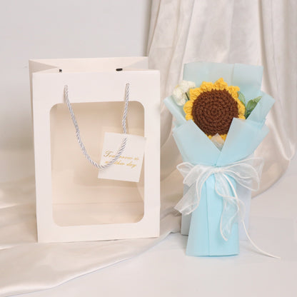 Sunflower Crochet Bouquet With Bag