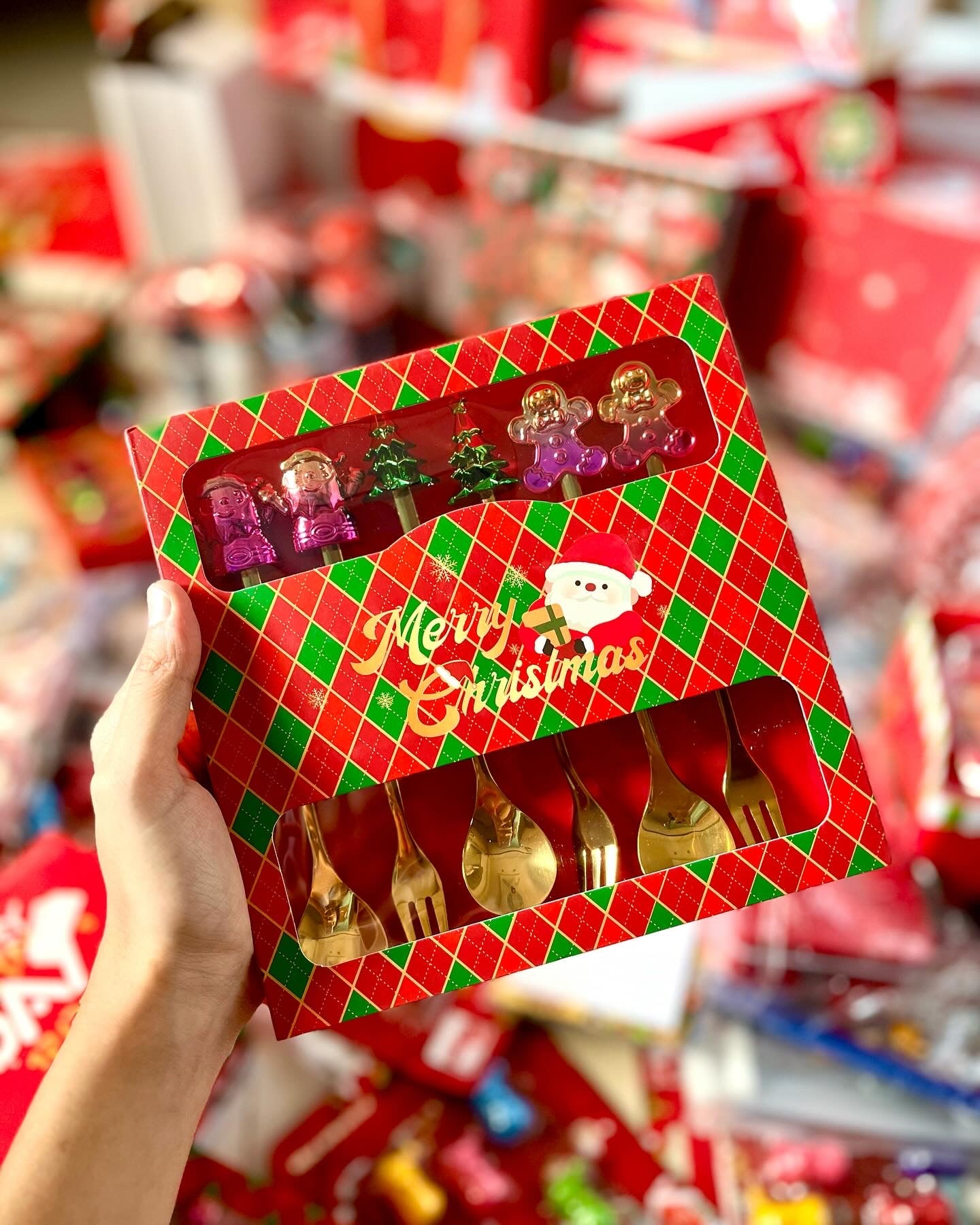 Holographic Christmas Cutlery