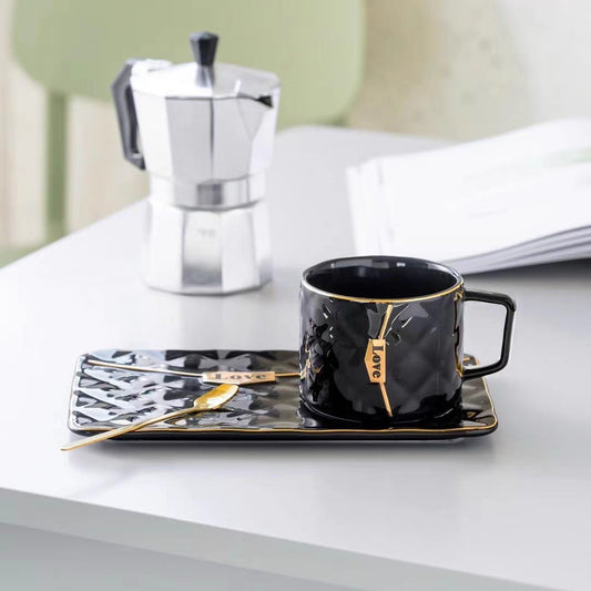 Handbag Shaped Ceramic Mug with Platter & spoon (Buy 1 Get 1 Free)