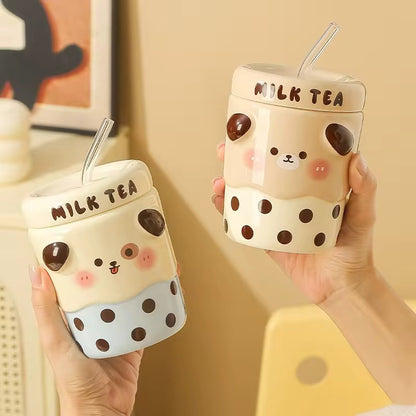 Boba Milk Tea Ceramic Mug