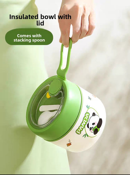 Insulated Panda Lunchbox cum food jar