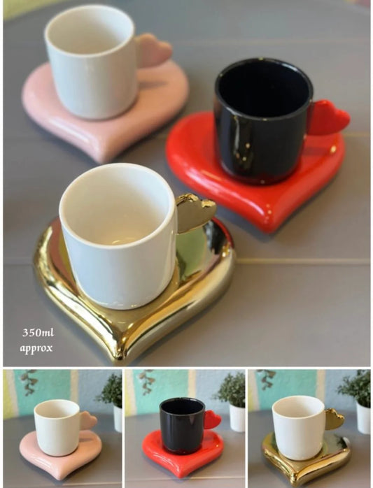 Heart Saucer With Cup