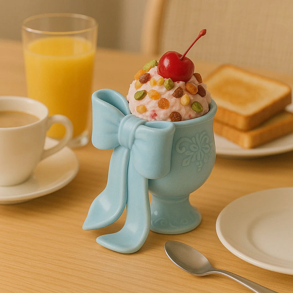 Cute Bow Cup With Spoon
