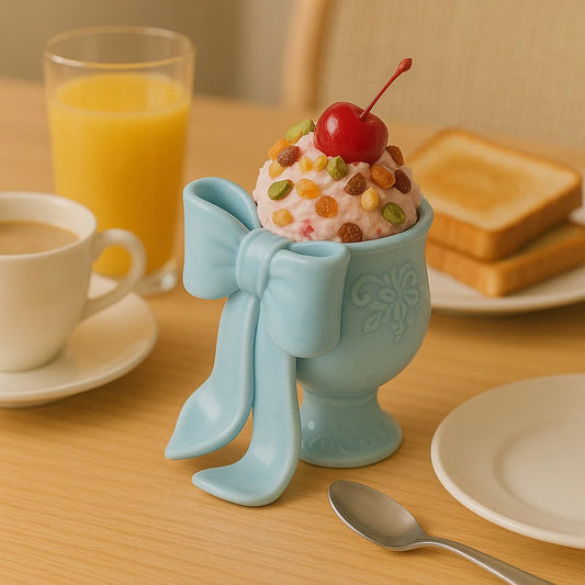 Cute Bow Cup With Spoon