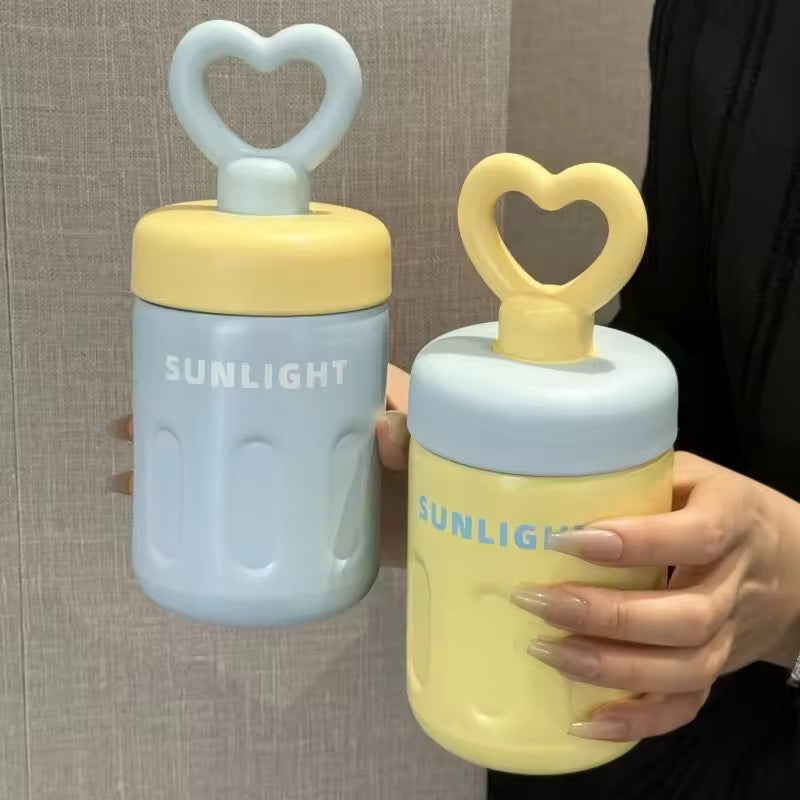 Heart Cap Pastel Flask