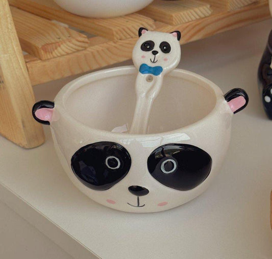 Panda Soup Bowl With Spoon