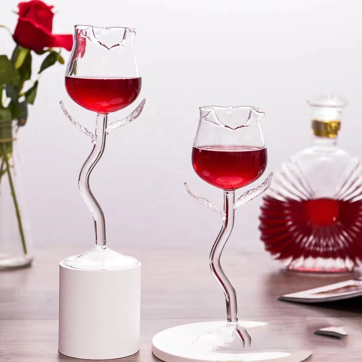 Rose Wine Glass