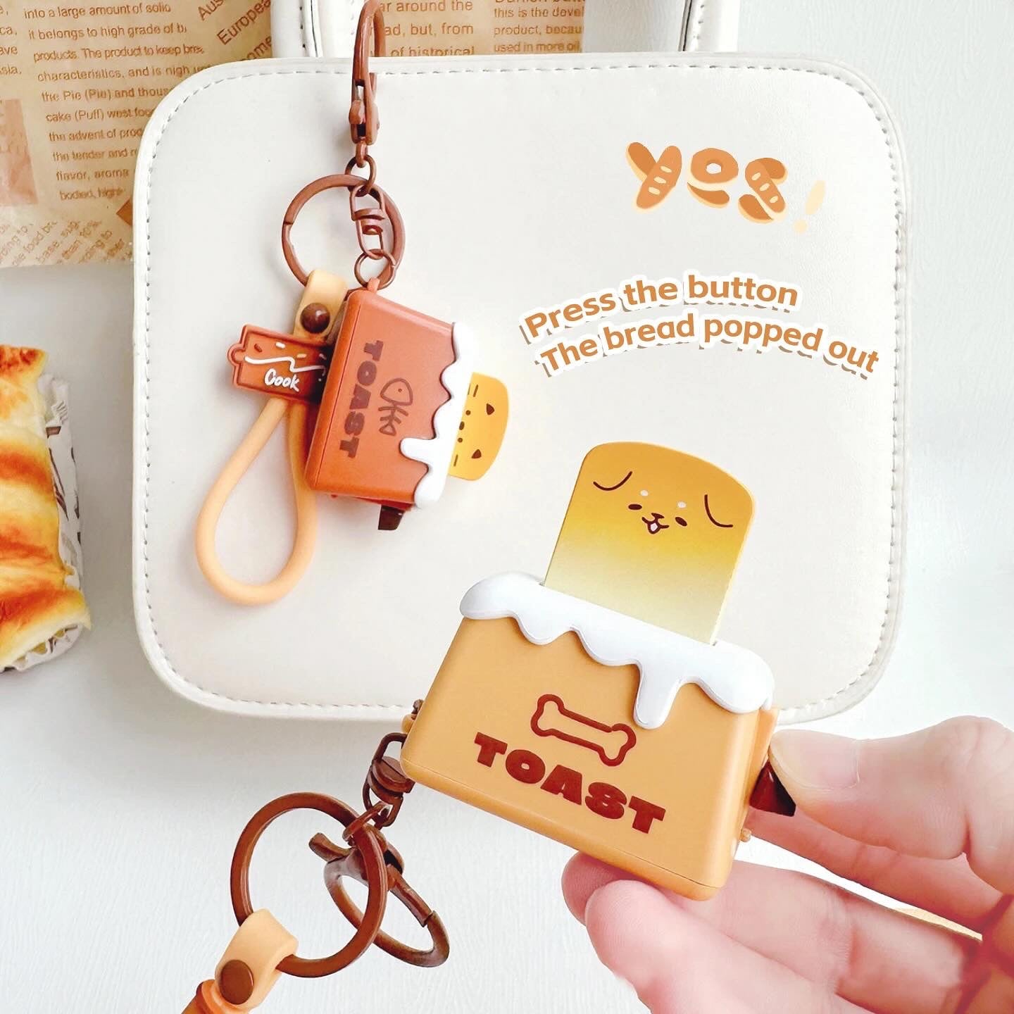 Bread Toast Keychain