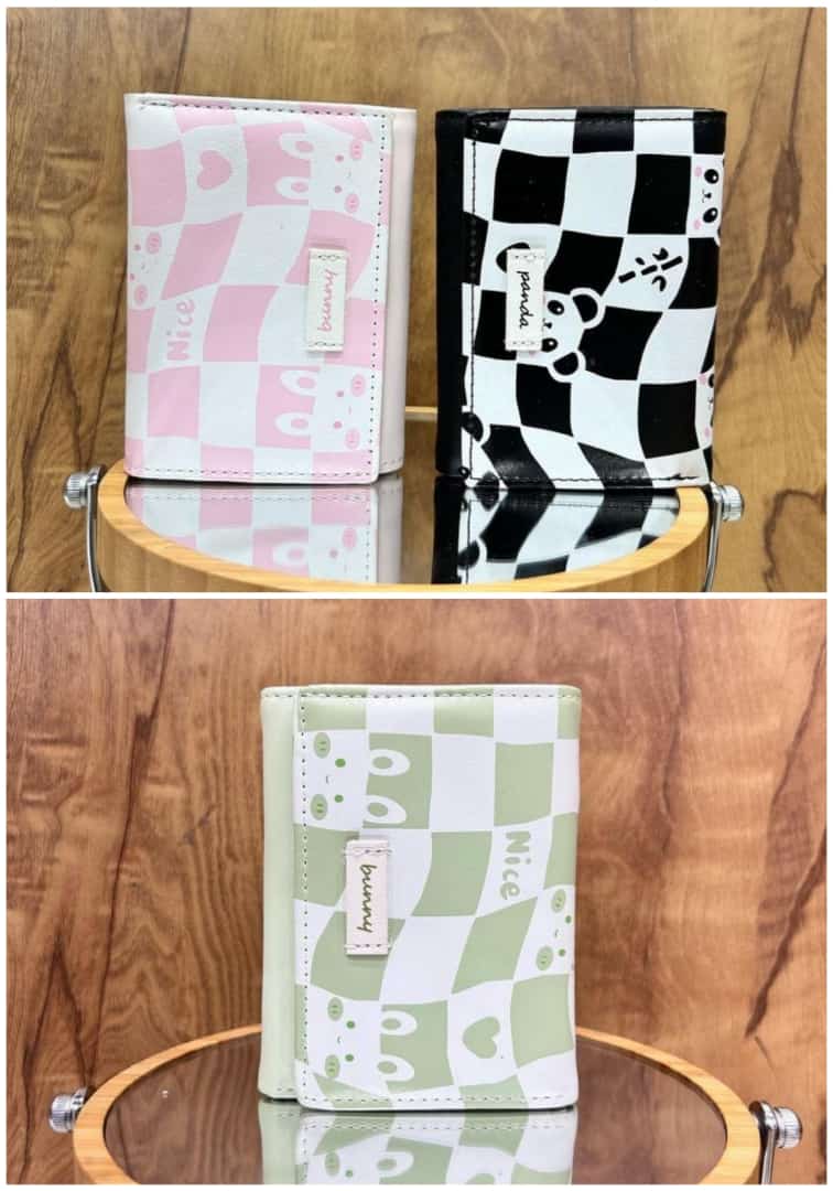 Kawaii Checkered Wallet - 