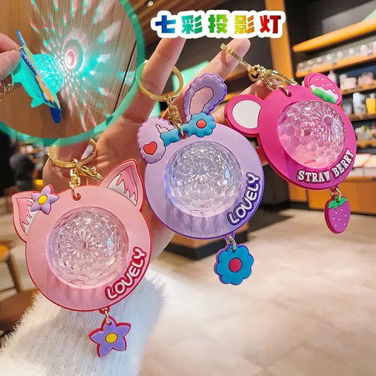 Luminous Star Projector Keychain - 