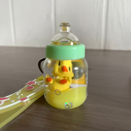 Milk Bottle Water Keychain - 