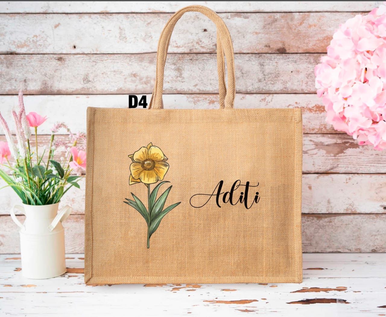 Personalized Jute Bag - 