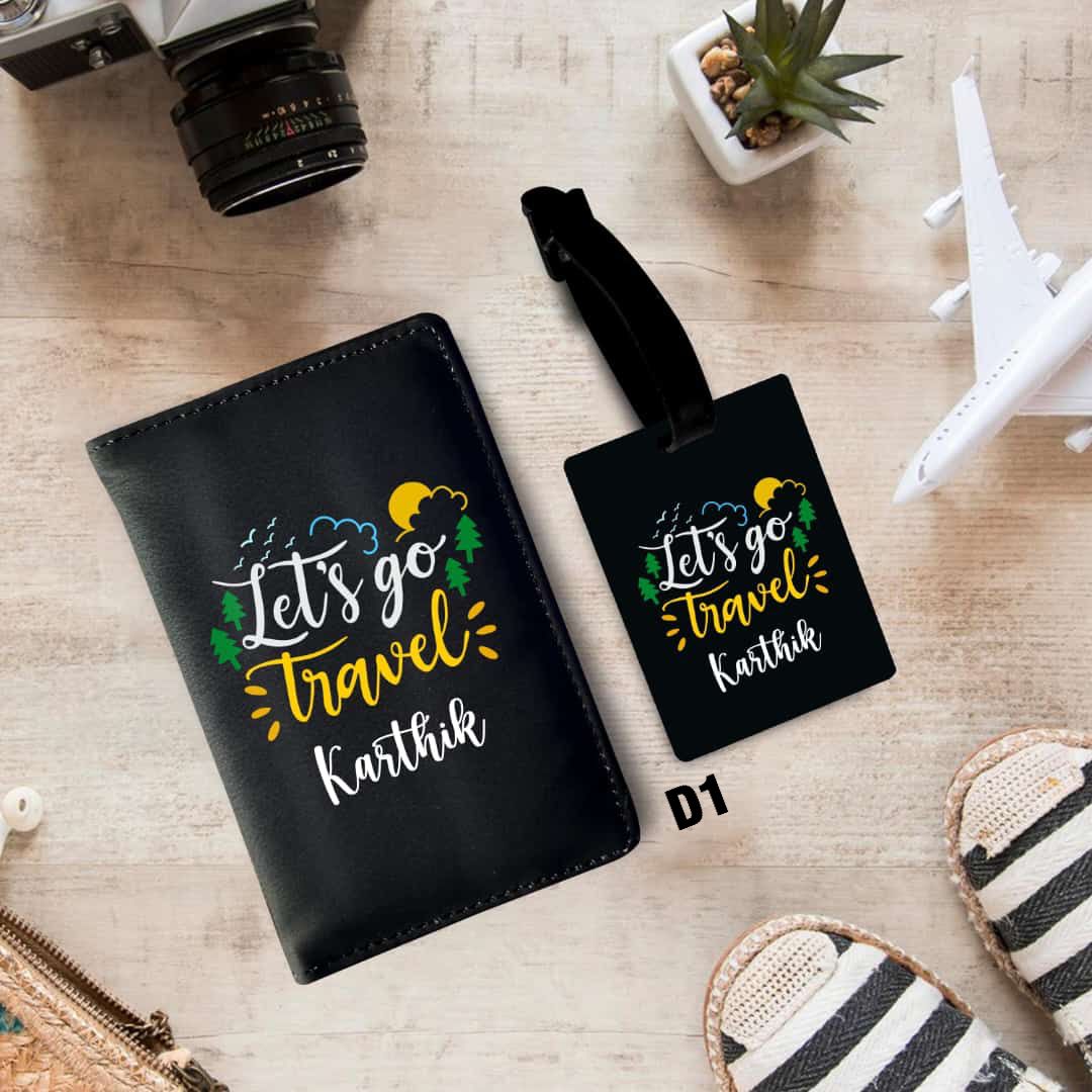 Personalized Passport and Bag Tag Combo - 
