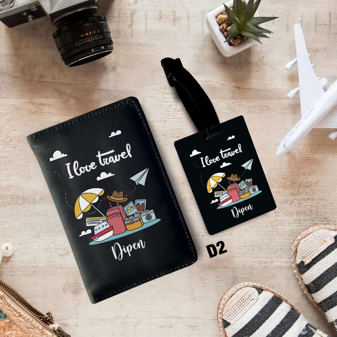Personalized Passport and Bag Tag Combo - 