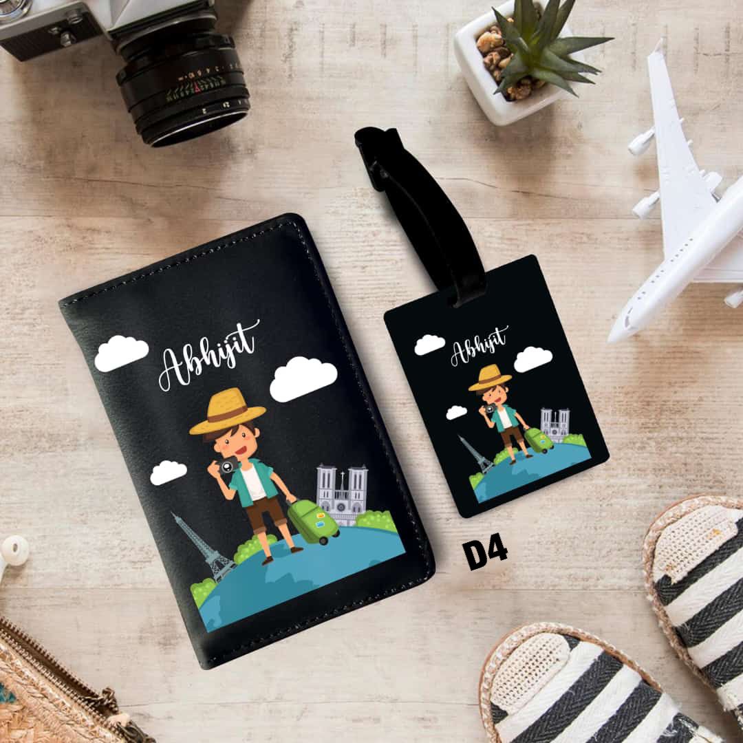 Personalized Passport and Bag Tag Combo - 