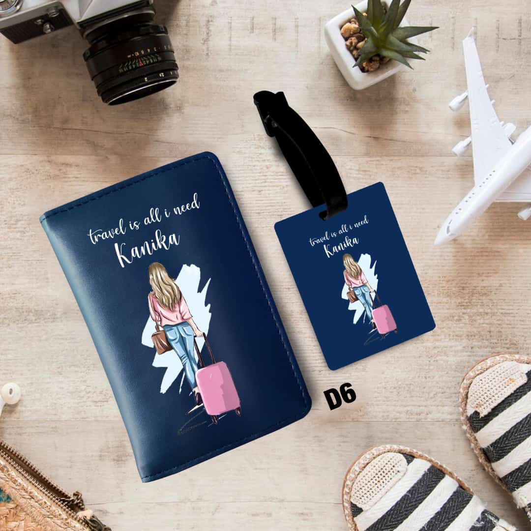 Personalized Passport and Bag Tag Combo - 