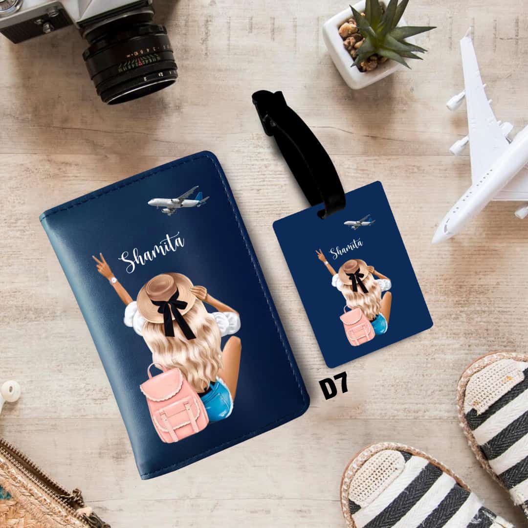 Personalized Passport and Bag Tag Combo - 