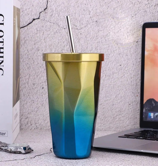 Rhombic Gradient Insulated Smoothie Cup - 