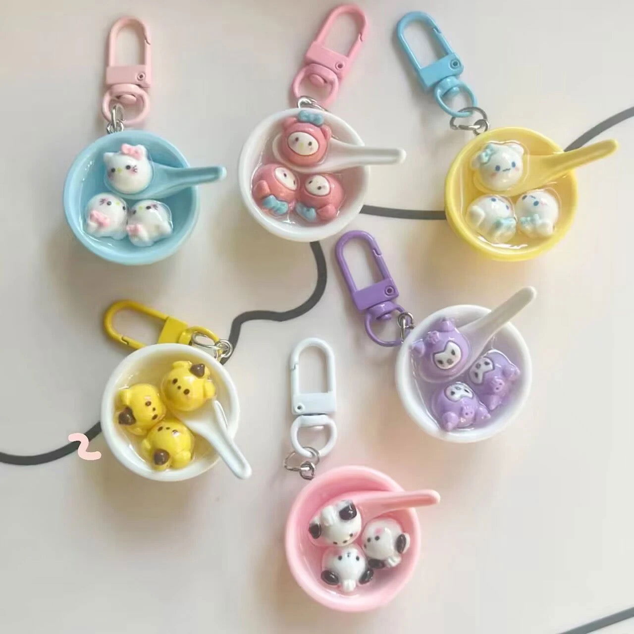Sanrio Soup Bowl Keycharm - 