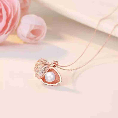 Seashell Necklace Rose Gold Anti Tarnish - 
