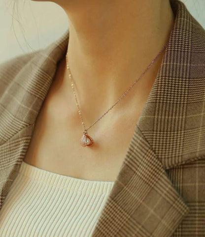 Seashell Necklace Rose Gold Anti Tarnish - 